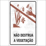   Não destrua a vegetação 